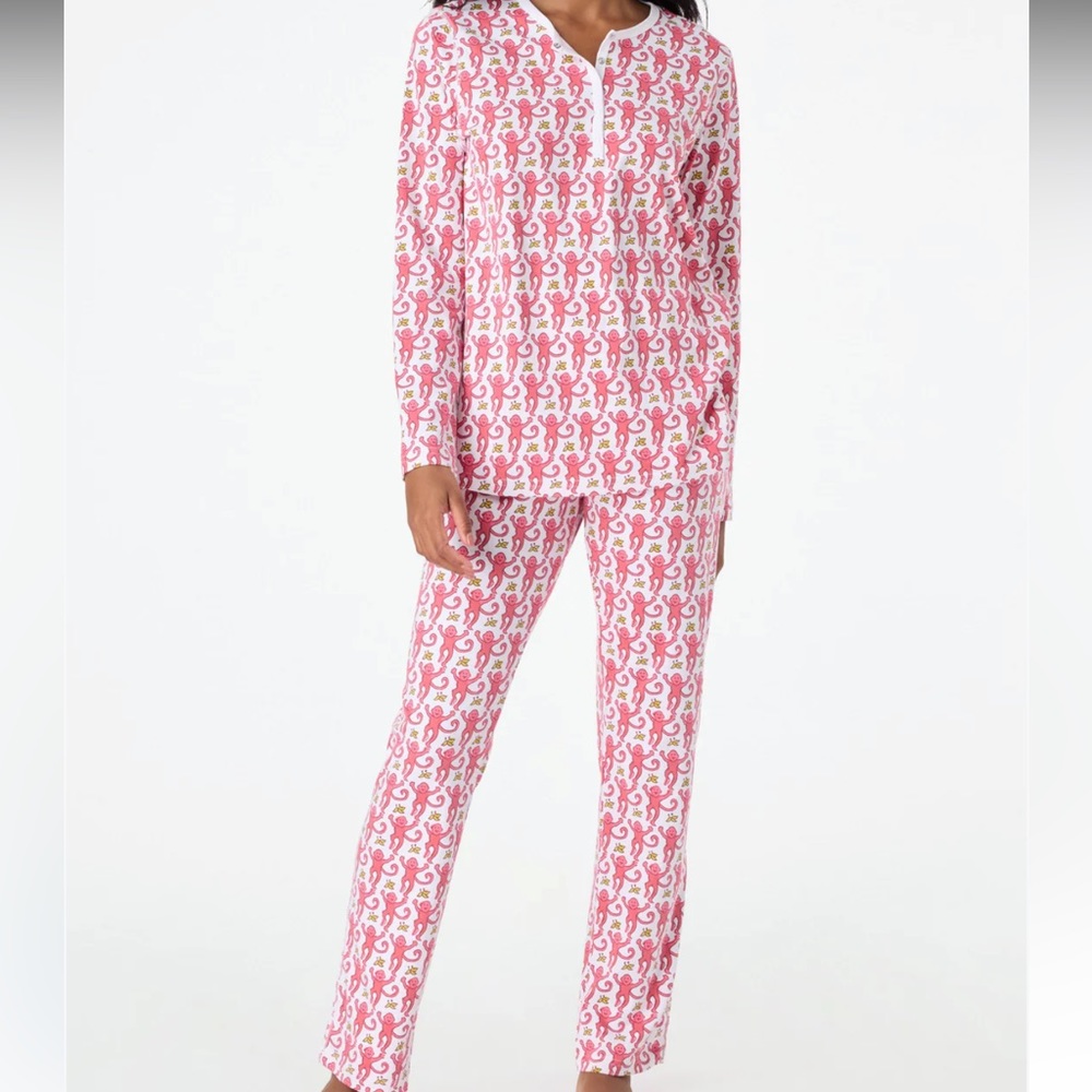 ROLLER RABBIT: Monkey Pajamas in Pink